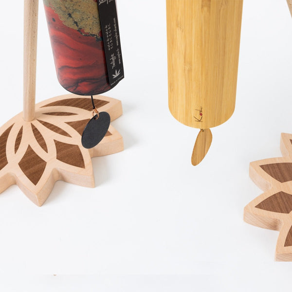 Koshi Zaphir Lotus Flower Chime Stand - wind chime